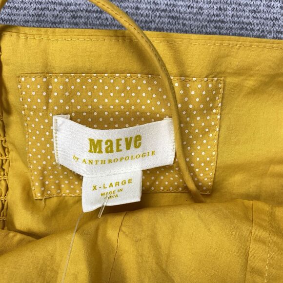 Maeve Anthropology Babydoll Top In Mango Size X-Large MSRP $98 - Picture 16 of 16